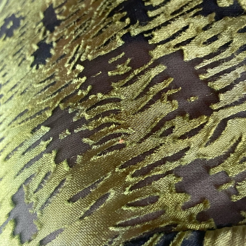 Gorgeous Green Citron Silk and Rayon Sheer Goddess Blouse - Medium - Picture 4 of 16